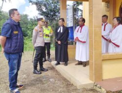 Pastikan Isa Al Masih Berjalan Aman, Kapolres Musi Rawas Tinjau dan Standbykan Personel di Gereja