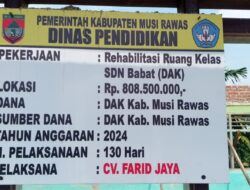 Rehabilitasi Ruang Kelas SDN Babat Hampir 1 Milyar Menimbulkan Pertanyaan