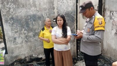 Diduga Korsleting Listrik Rumah Warga Binjai Terbakar, Polres Musi Rawas Sigap Meluncur ke TKP