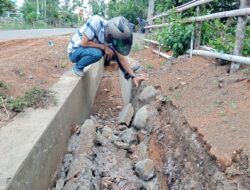 Baru Seumur Jagung Drainase di Desa Margatani Ambruk 