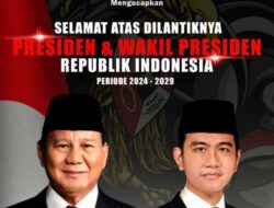 Prabowo Subianto dan Gibran Rakabuming Raka Dilantik sebagai Presiden dan Wakil Presiden RI 2024-2029