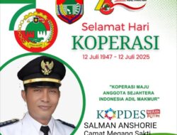 CAMAT MEGANG SAKTI UCAPKAN SELAMAT HARI KOPERASI
