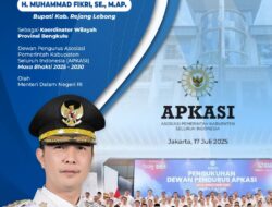 H. Muhammad Fikri Dikukuhkan Sebagai Koordinator Wilayah Provinsi Bengkulu Dewan Pengurus APKASI Masa Bhakti 2025-2030