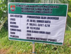 Pembangunan Jalan Lingkungan di Sumber Harta Diduga Tidak Transparan, Lurah Bungkam Saat Dikonfirmasi