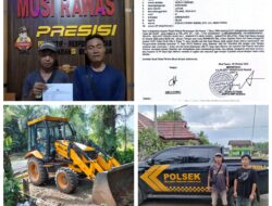Diduga Tahan Alat Berat Perusahaan, Oknum Kades di BTS Ulu Cecar Dilaporkan ke Polisi