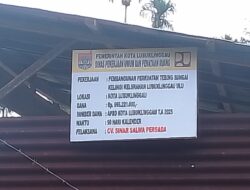 Proyek Perkuatan Tebing Sungai Kelingi di Lubuklinggau Disorot, Diduga Ada Pengurangan Volume