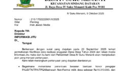 Klarifikasi Dana Desa IV Suku Menanti Tahun 2024: Banyak Jawaban, Minim Bukti Fisik