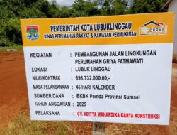 Proyek Jalan Lingkungan Griya Fatmawati Lubuk Linggau Diduga Tak Sesuai Spek
