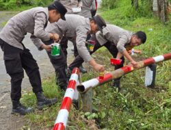 Dukung Program BELIDA Kapolda Sumsel, Polres Musi Rawas Revitalisasi Jembatan Sungai Jernih