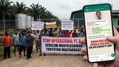 Dikonfirmasi AMDAL PT SKM Justru Dibalas Jawaban ‘Muter’, Nomor WhatsApp Jurnalis Kini Malah Diblokir