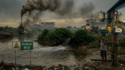 Diduga Aliri Sungai Musi dan Tebarkan Bau Menyengat, Limbah 2 Perusahaan Sawit di Muara Lakitan Dikeluhkan Warga