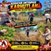Cegah Potensi Karhutla di Musim Kemarau, Polsek Muara Beliti Bersiaga Bersihkan Rumput Kering di Bundaran Agro