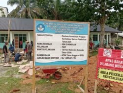 Proyek Revitalisasi SDN 2 Wonosari Senilai Rp 1,28 Miliar Disorot, Dituding Abaikan Keselamatan Kerja (K3)