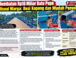 JEMBATAN “BESI KOPONG” RP10 MILIAR: DPUPR LUBUKLINGGAU DIDUGA MAIN MATA, UANG RAKYAT HABIS SIA-SIA!