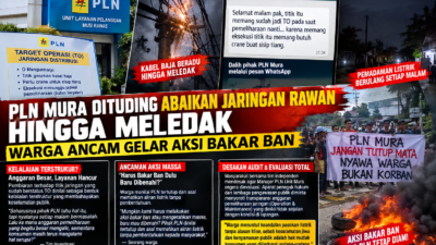 PLN Mura Dituding Abaikan Jaringan Rawan hingga Meledak, Warga Ancam Gelar Aksi Bakar Ban